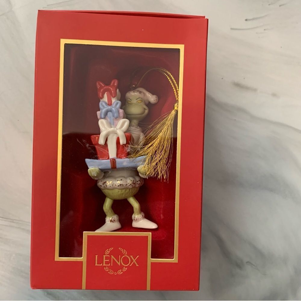 NIB New Lenox Grinch with All the Gifts Collectible Christmas Ornament